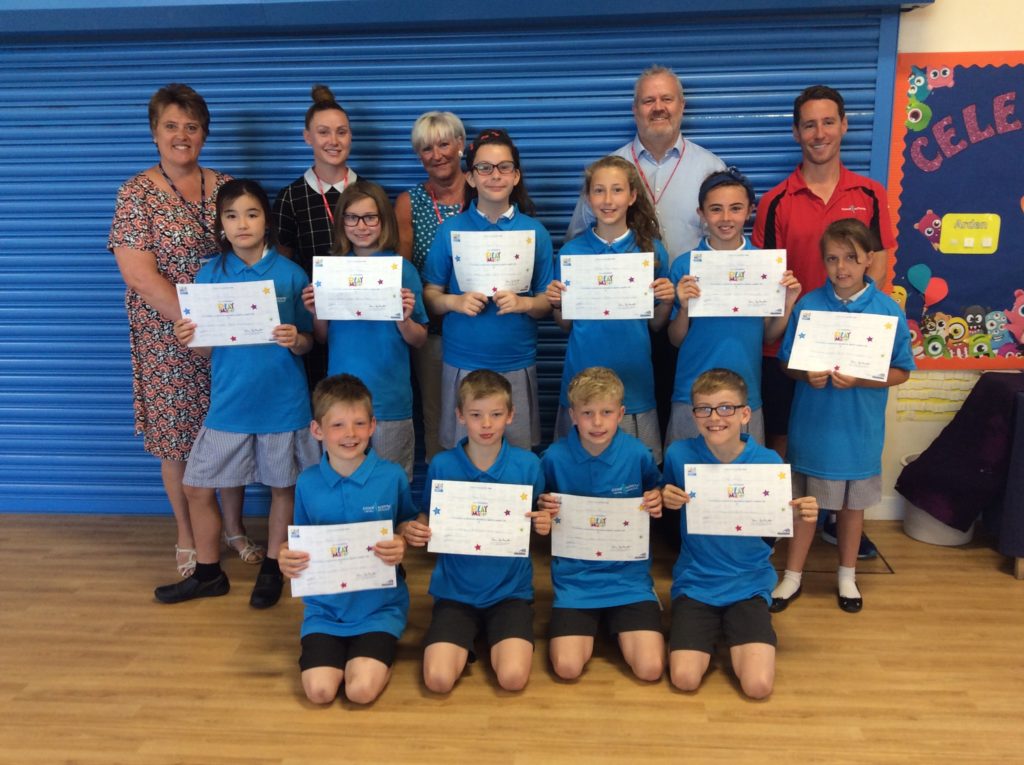 MPA present the PlayMakers certificates at HenleyinArden Primary