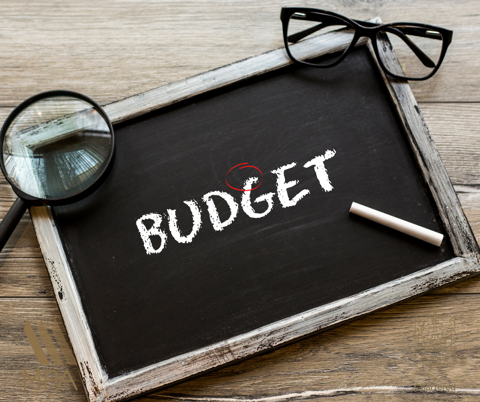 Budget chalkboard